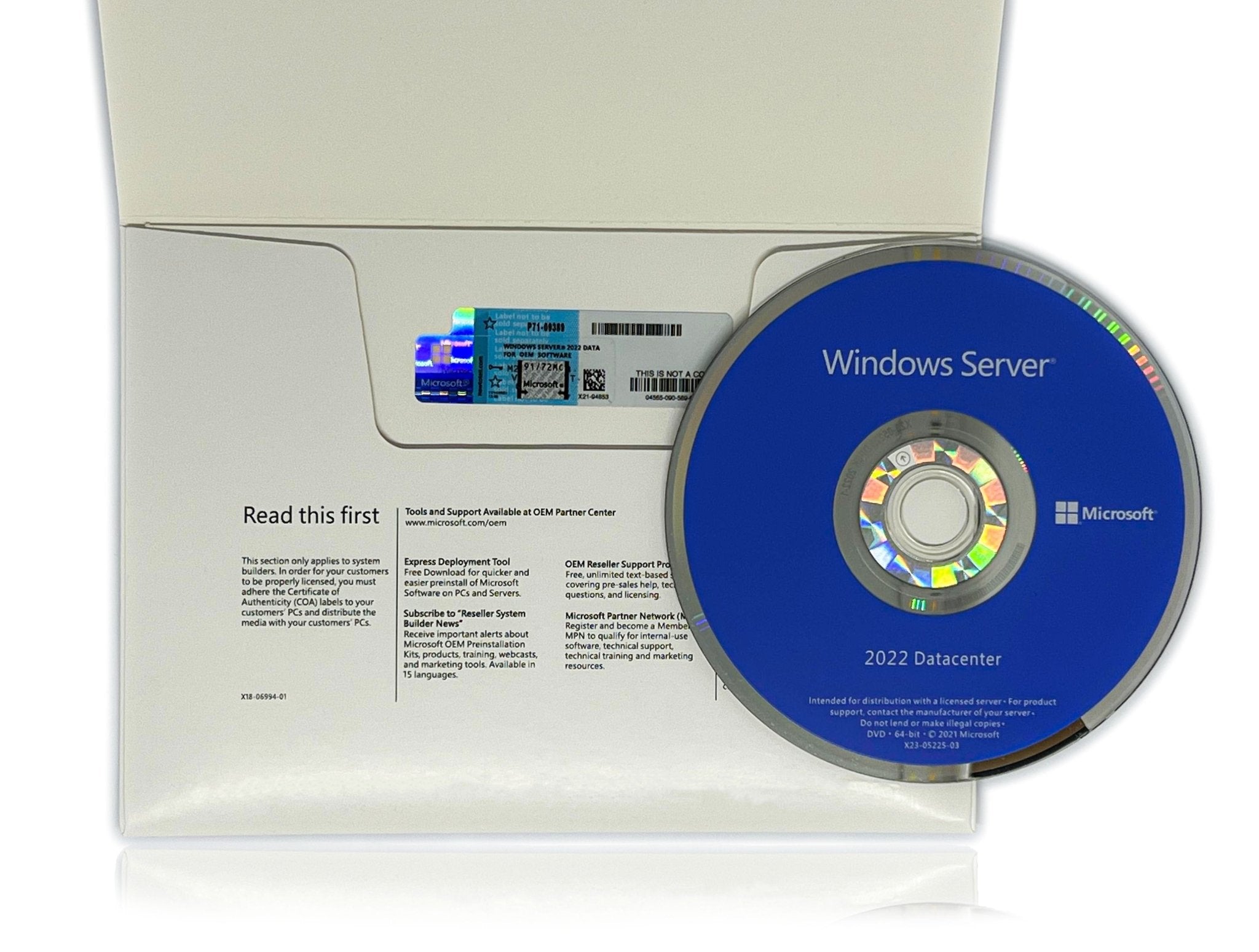 Windows Server DataCenter 2022 64Bit English 1pk DSP OEI DVD 16 Core | Physical Sealed Package (MPN: P71-09389) | Australian Stock - INFINITE-ITECH